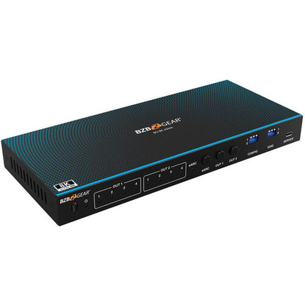 BZBGEAR 4x2 8K60 HDMI 2.1 Matriz Switcher 40 Gb/s Audio óptico
