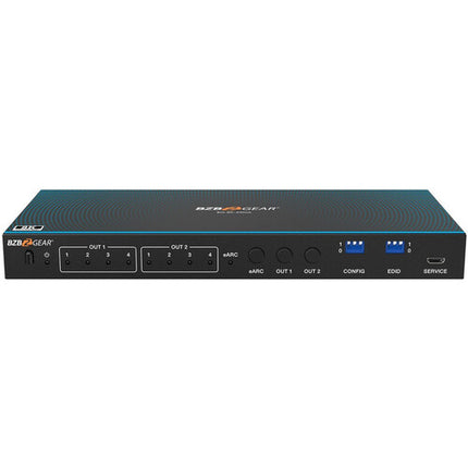 BZBGEAR 4x2 8K60 HDMI 2.1 Matriz Switcher 40 Gb/s Audio óptico