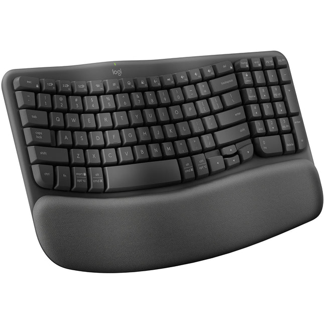 Logitech Wave Keys Teclado Ergonómico Inalámbrico con receptor USB-A y batería de hasta 3 años