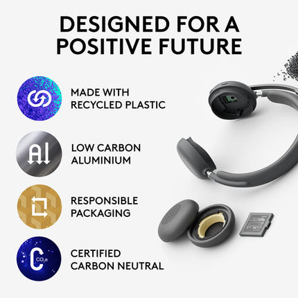 Logitech Zone 950 Auriculares Inalámbricos On-Ear Bluetooth 5.2 15 Horas Talk Time