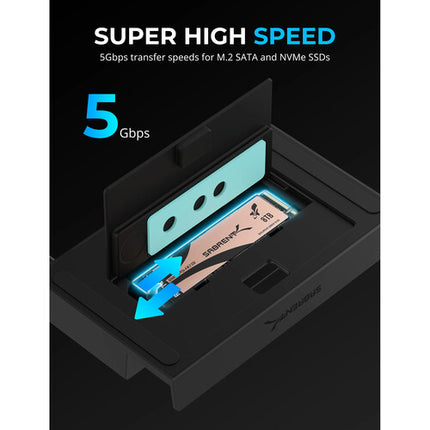 Sabrent USB-C Docking Station 6 Puertos con M.2 SSD 5 Gb/s