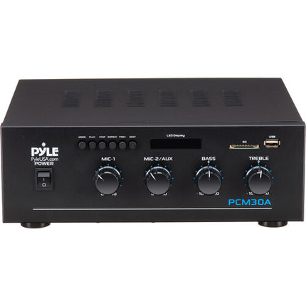 Pyle Home PCM30A Amplificador de Potencia 60W con Bluetooth 25V 70V