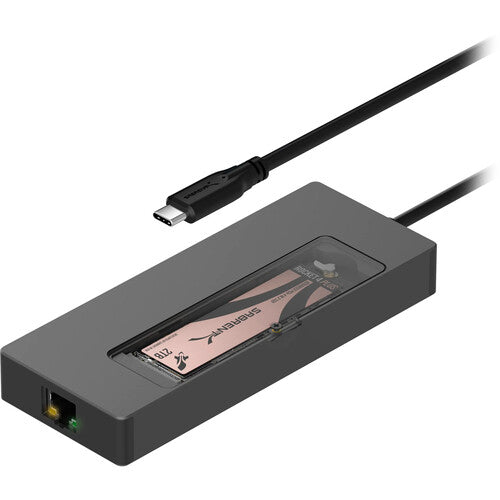 Sabrent USB-C Hub con 6 Puertos y Ranura M.2 SSD 4K 60Hz y 90W PD