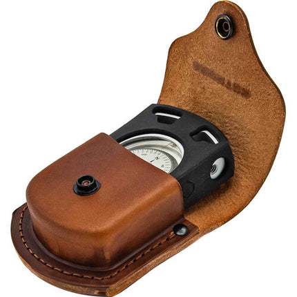 Brunton Omni-Sight Brújula 10x óptica con funda cuero hemisferio norte