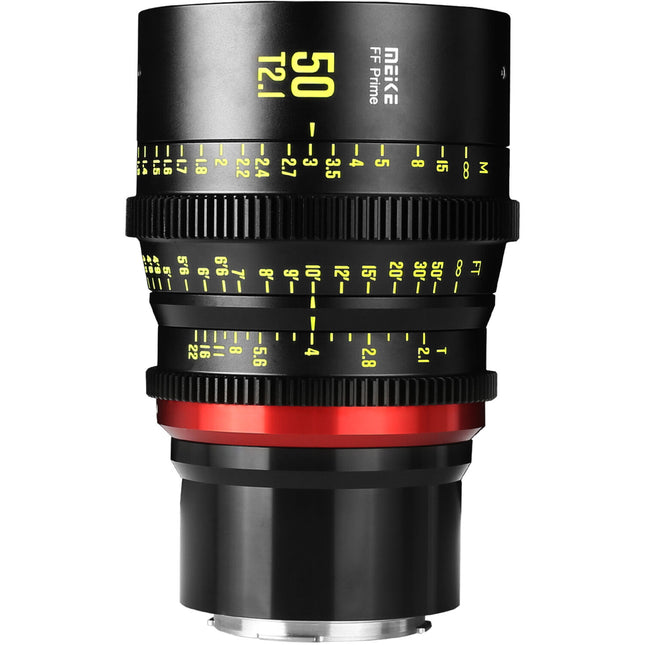Meike 50mm T2.1 FF-Prime lentes cine con 23.6" enfoque mínimo y 330° rotación L Mount