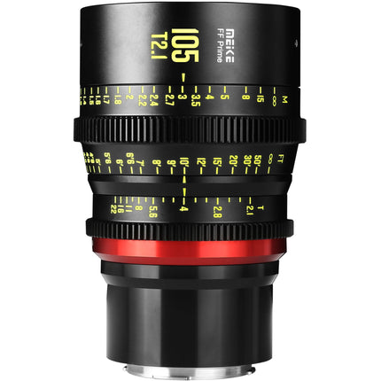 Meike FF-Prime Cine 105mm T2.1 Lente Montura L Enfocado en Pies y Metros