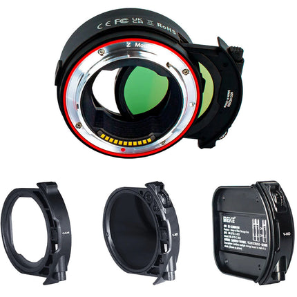 Meike Adaptador de Filtro Drop-In para Lentes EF EF-S a Nikon Z Montura con Filtros ND Variable y UV