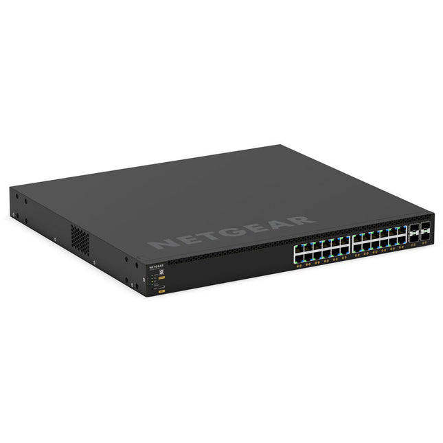 Netgear M4350-24G4XF Switch de Red Gestionado 24 Puertos Gigabit PoE+ 4 Puertos 10G SFP+ 648W Rackmount