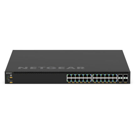 Netgear M4350-24G4XF Switch de Red Gestionado 24 Puertos Gigabit PoE+ 4 Puertos 10G SFP+ 648W Rackmount
