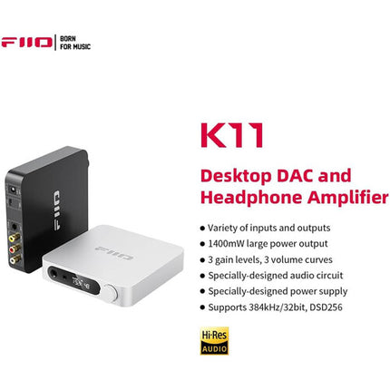 FiiO K11 Amplificador Auriculares y DAC USB USB 384kHz 32Bits 1440mW