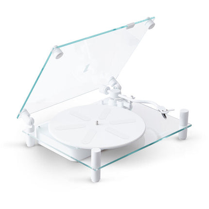 Transparent TT-W Tocadiscos Manual Bluetooth 33 1/3 y 45 rpm Blanco