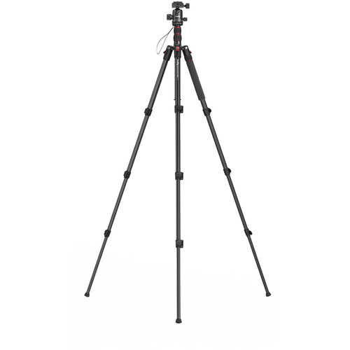 SmallRig CT-10 trípode de aluminio para viaje con cabeza de bola altura 16.9-70.9" capacidad 33 lb y soporte para smartphone