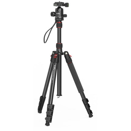 SmallRig CT-10 trípode de aluminio para viaje con cabeza de bola altura 16.9-70.9" capacidad 33 lb y soporte para smartphone