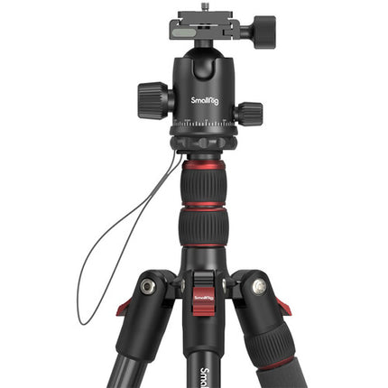 SmallRig CT-10 trípode de aluminio para viaje con cabeza de bola altura 16.9-70.9" capacidad 33 lb y soporte para smartphone
