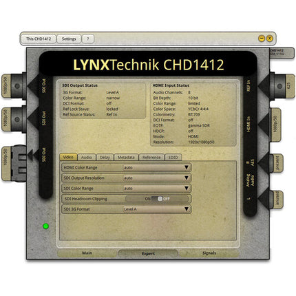Lynx Technik AG yellobrik CHD 1412 Convertidor HDMI a 12G-SDI UHD 4K60 con Sincronizador y Audio