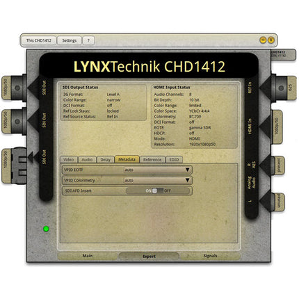 Lynx Technik AG yellobrik CHD 1412 Convertidor HDMI a 12G-SDI UHD 4K60 con Sincronizador y Audio
