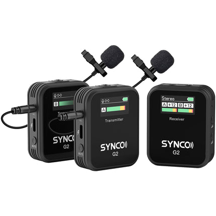 Synco WAir-G2-A2 Micrófono Lavalier Inalámbrico Dual 2.4 GHz 8h Batería