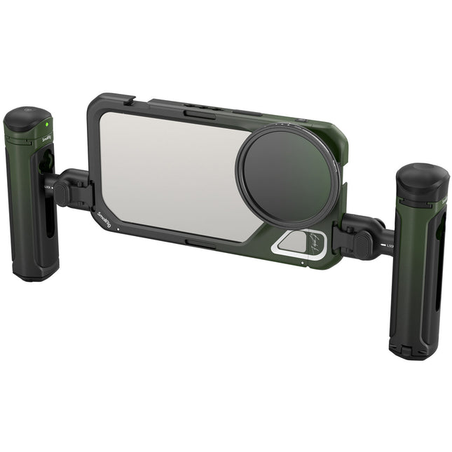 SmallRig x Brandon Li Kit Jaula para Video Móvil iPhone 15 Pro Max con Filtros ND 5 Paradas y Asas Dual