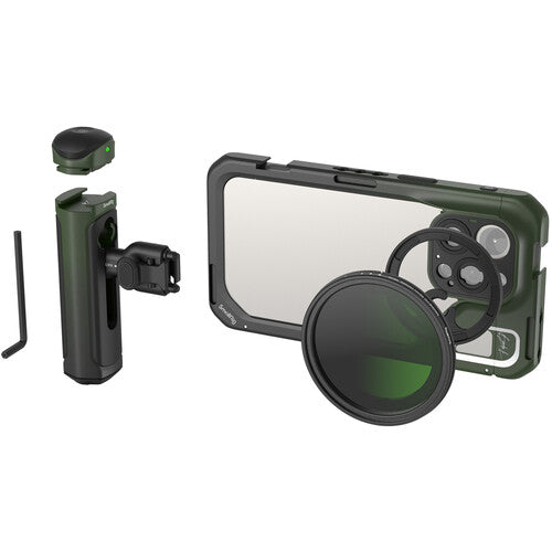 SmallRig x Brandon Li Kit Jaula para Video Móvil iPhone 15 Pro Max con Filtros ND 5 Paradas y Asas Dual