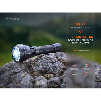 Fenix Flashlight HT32 Linterna de Caza Recargable 2500 Lumens IP68
