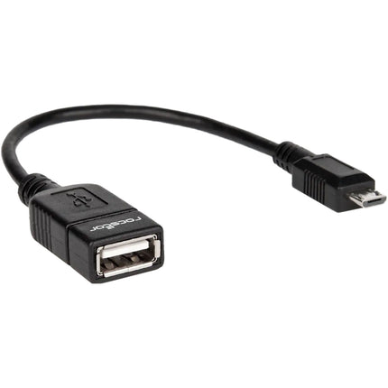 Rocstor Adaptador Micro-USB Macho a USB-A Hembra 6 Pulgadas Negro