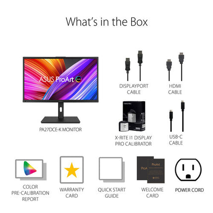 ASUS ProArt Display OLED PA27DCE-K Monitor 26.9" 4K HDR 350 nits 0.1 ms con Calibrador