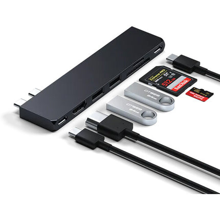 Satechi Pro Hub Slim estación de conexión USB-C USB4 HDMI 4K 60Hz carga 100W