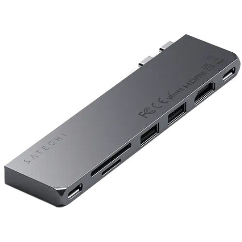 Satechi Pro Hub Slim Space Gray Hub USB-C USB4 HDMI 4K 60Hz 100W carga pasante