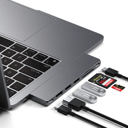 Satechi Pro Hub Slim Space Gray Hub USB-C USB4 HDMI 4K 60Hz 100W carga pasante