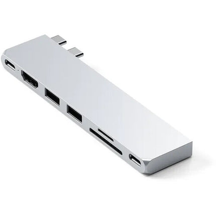 Satechi Pro Hub Slim Silver Hub USB-C con HDMI 4K 60Hz y 100W carga