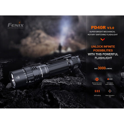 Fenix Linterna Recargable PD40R V3 3000 Lúmenes LED USB-C 21700