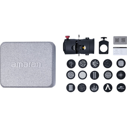 amaran Spotlight SE Kit de lente proyección 19° con soporte Gobo y estuche