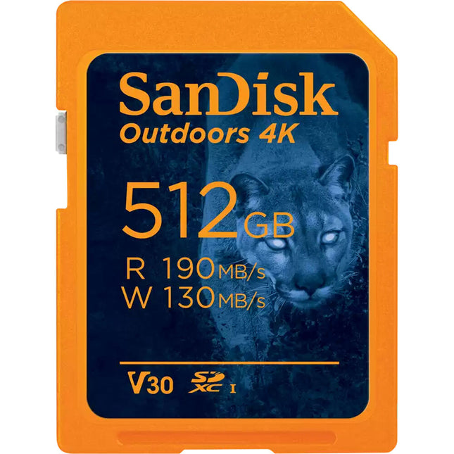 SanDisk 512GB Tarjeta de Memoria SDXC UHS-I 190MB/s V30 Clase 10 resistente Outdoor