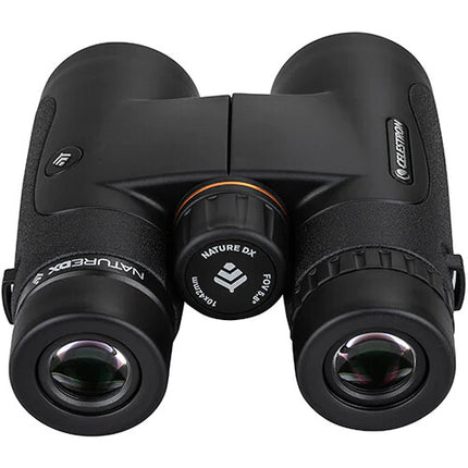 Celestron 10x42 Nature DX Prismaticos 58 Grados 6.5 Pies Foco Cercano Estuche Riñonera