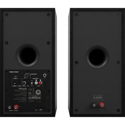 Klipsch R-50PM Altavoces Activos Estantería 2 Vías 120W Bluetooth USB Negro Pareja