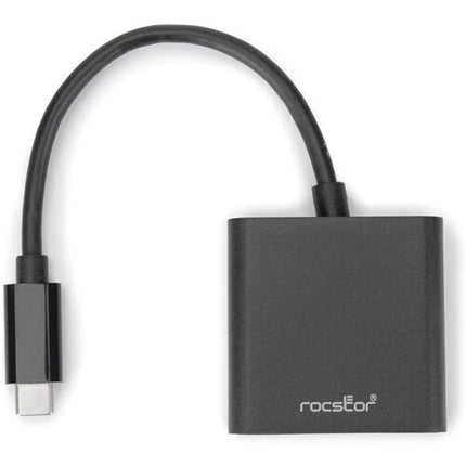 Rocstor Premium Adaptador USB Tipo-C a DVI-I Negro 6 Pulgadas 1920x1200