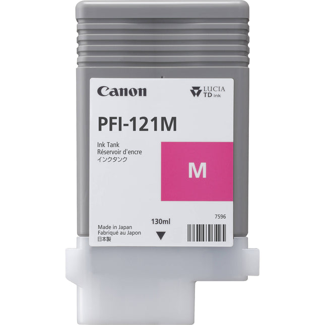 Canon PFI-121M Tanque de Tinta Pigmentada Magenta 130mL para imagePROGRAF TM-250 TM-350 TM-355