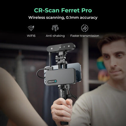 Creality CR-Scan Ferret Pro Escáner 3D Precisión 0.1mm Velocidad 30FPS Wi-Fi6