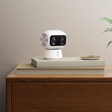 eufy Security Indoor Cam S350 Cámara Dual Interior 4K UHD 360° Pan Tilt Visión Nocturna