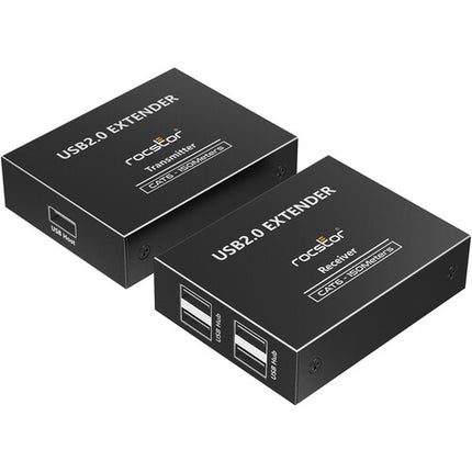 Rocstor TrueReach Kit Extensor USB 2.0 4 Puertos hasta 150 m con Adaptador 5 VDC
