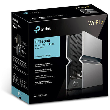 TP-Link Archer BE800 BE19000 Router Tri Banda Wi-Fi 7 18656 Mb/s 10G WAN