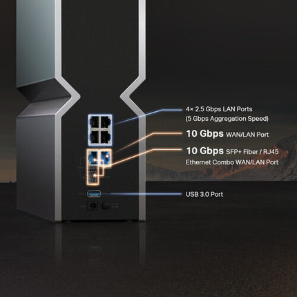TP-Link Archer BE800 BE19000 Router Tri Banda Wi-Fi 7 18656 Mb/s 10G WAN