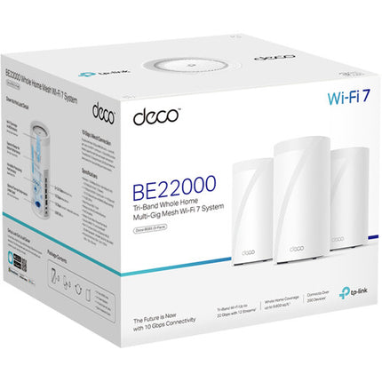 TP-Link Deco BE85 BE22000 Sistema Mesh Tri-Banda Wi-Fi 7 21536 Mb/s 3 Piezas