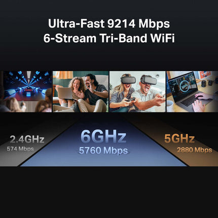TP-Link Archer BE550 BE9300 Router Tri Banda 2.5G Wi-Fi 7 9214 Mb/s