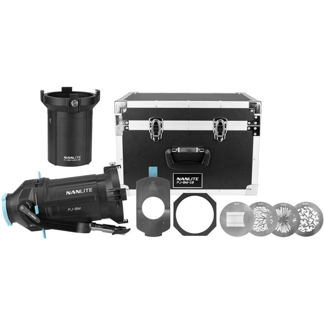 Nanlite Projection Attachment con lentes 36 y 19 grados para Bowens Mount con marco y estuche