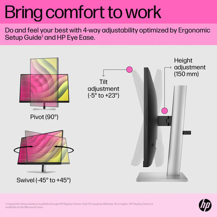 HP E24t G5 Monitor Multi-Táctil 23.8" Full HD 75 Hz IPS Panel