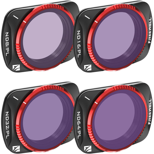 Freewell Bright Day Kit de filtros ND8 ND16 ND32 ND64 para DJI Osmo Pocket 3 4 unidades