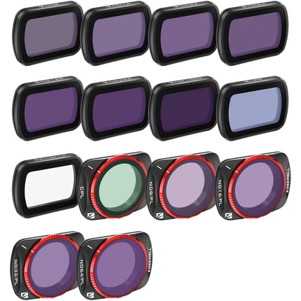 Freewell Mega Filter Kit para DJI Osmo Pocket 3 14 filtros ND CPL LPR resistente al agua