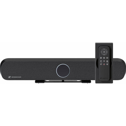 Barco ClickShare Hub Core Bundle con Sennheiser TeamConnect Bar S Micrófonos Cuatro Altavoces Dos UHD 4K Cámara AI 10.1" Pantalla táctil