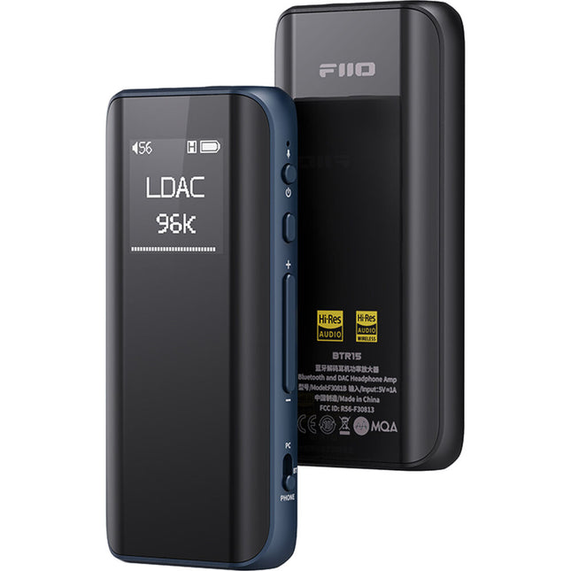 FiiO BTR15 Amplificador Bluetooth y DAC portátil 32-bit 384kHz Azul